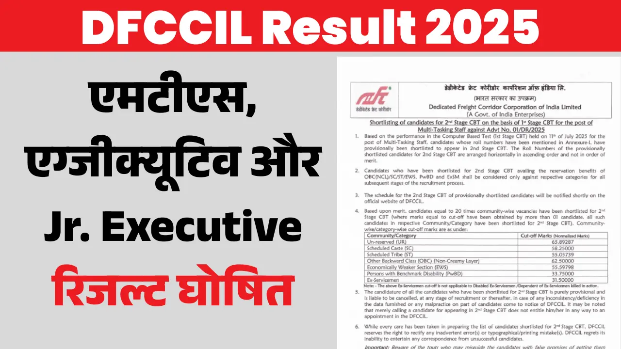 DFCCIL Result 2025