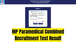 MP Paramedical Combined Recruitment Test Result