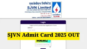 SJVN Admit Card 2025 OUT: एसजेविएन वर्कमैन ट्रेनी परीक्षा का एडमिट कार्ड जारी, इस लिंक से करें डाउनलोड