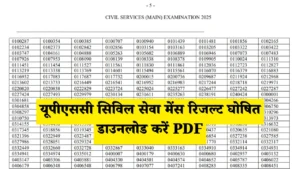 यूपीएससी सिविल सेवा मेंस रिजल्ट घोषित, डाउनलोड करें PDF