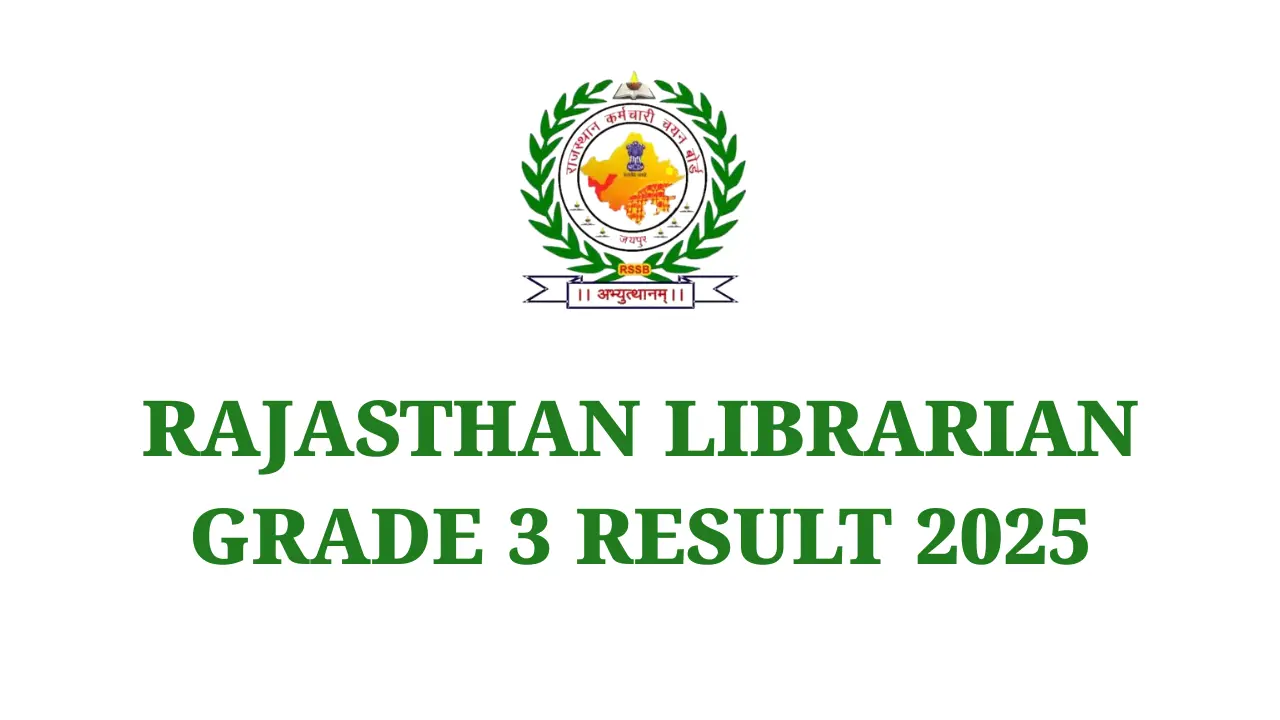 Rajasthan Librarian Grade 3 Result 2025