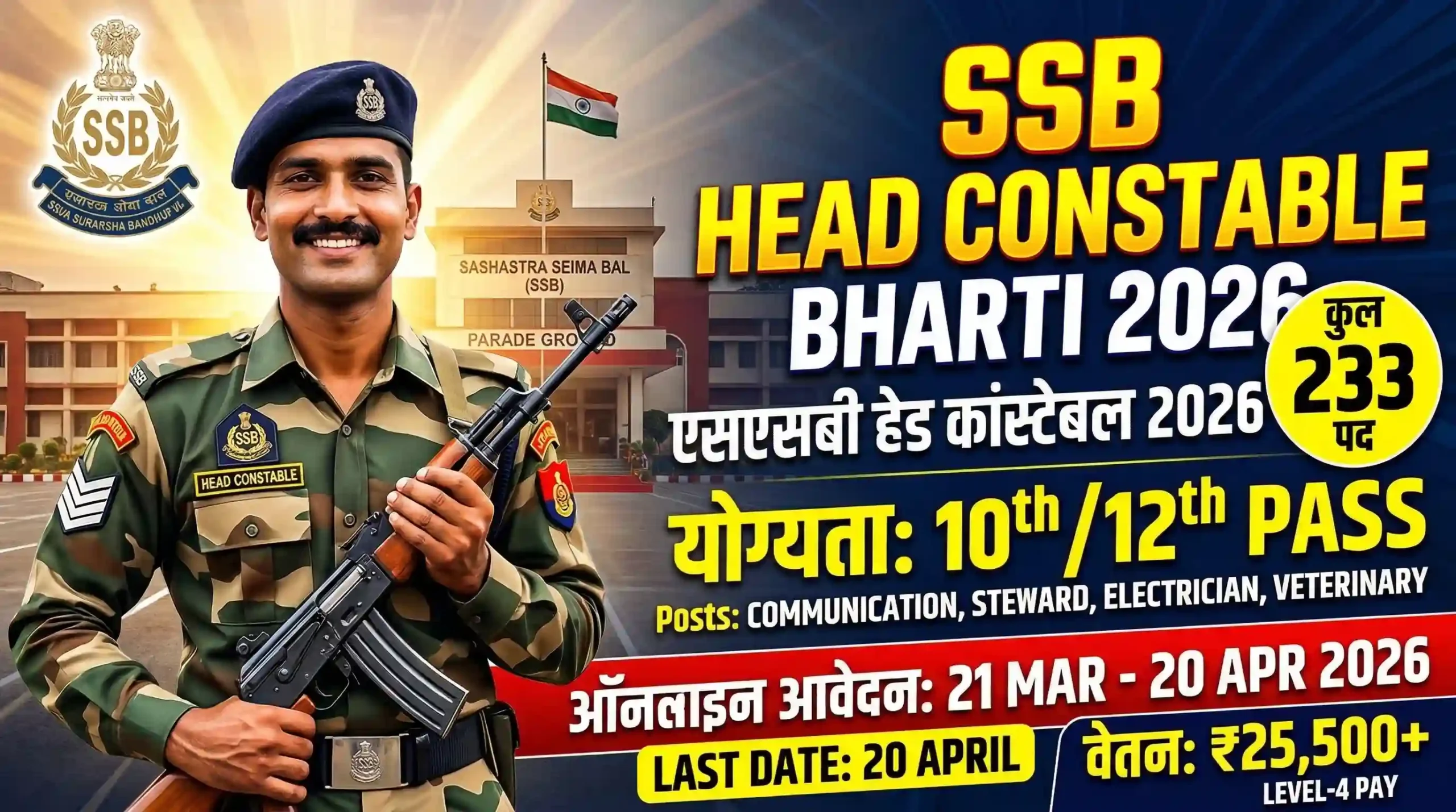 SSB Head Constable Recruitment 2026 scaled